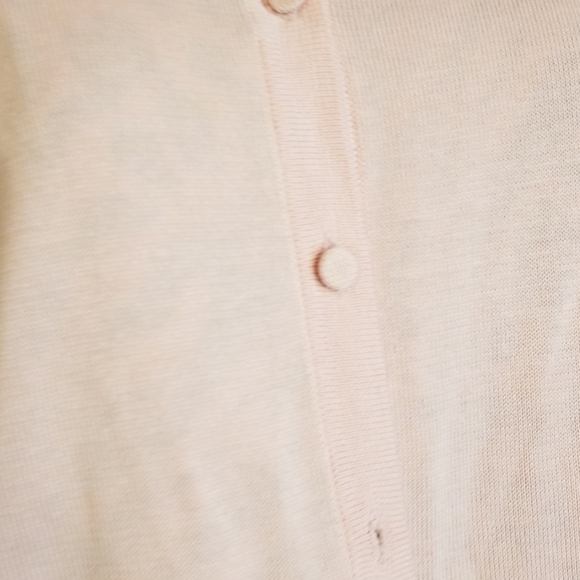 Parisian Pink Silk Blend Covered Button Cardigan - Picture 3 of 7